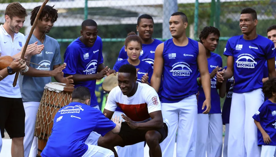 England Squad Connects with the Community